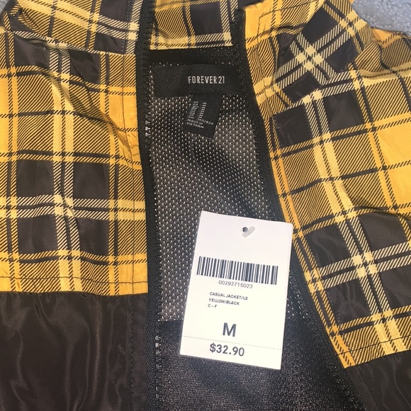 cropped yellow plaid jacket - Picture 2 of 4